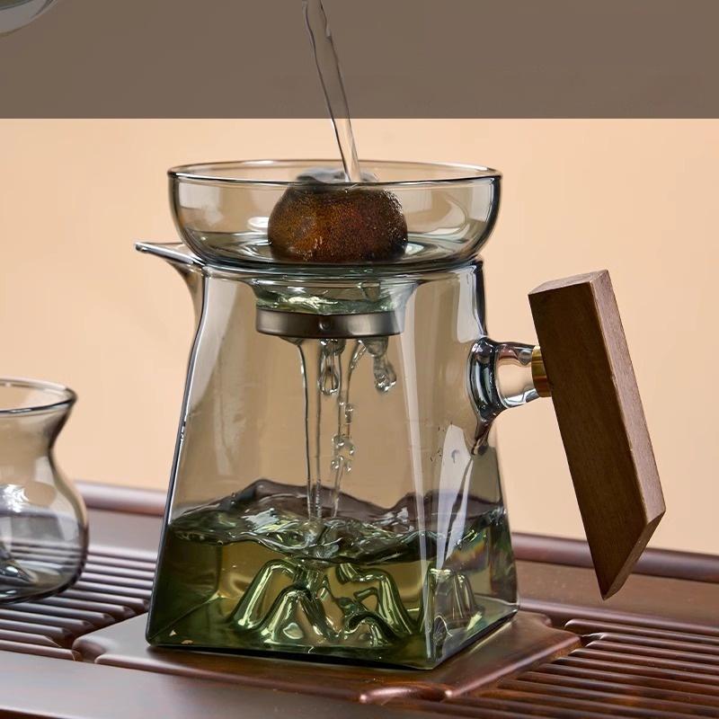 Чашка для чая 350 мл Pyrex Чайный набор Аксессуары Китайская чашка кунг-фу с ручкой Fair Cup Ручной работы чайник Фильтр Чайный набор