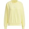 Logo Doubleknit Crew Logo Print Loose Long Sleeve Sweatshirt Women Sweatshirt Yellow JJ3569