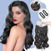 Long Wavy Hair Extensions Clip In Hairpiece For Women Natural Black Synthetic Invisible Wavy Hair Extensions 3 Size