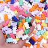10Pcs/Lot 22×12mm Acrylic Pendant Macaron Colored Mini Bear Pendant For Diy Cute Necklace Earrings Gift Jewelry Accessories