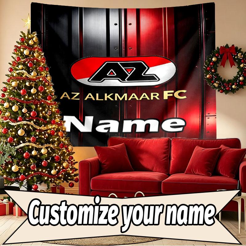 Custom Name Personalized AZ Alkmaar Print Tapestry, Wall Art Decor, Bedroom, Dorm, Apartment, LivingRoom, Party Backdrop, Gift for Birthday
