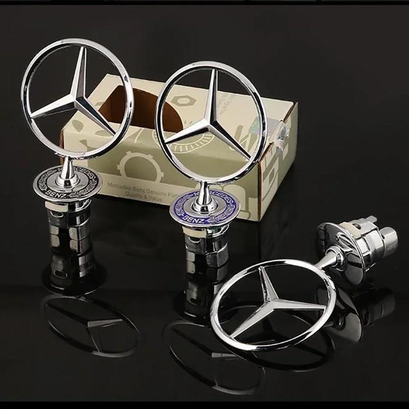 C200 E200 Для автомобиля Mercedes Benz Значок на капот Передний капот Хромированная накладка Аксессуары Для Mercedes Benz AMG W204 W205 W203 W21