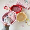 Transparent Pvc Bag Transparent Cartoon Ita Bag Children'S  Storage Pouch Cartoon Plush Doll Storage Bag For Outings Travel