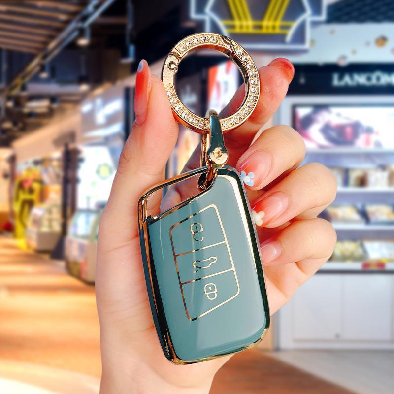 Чехол для ключа 2021 года для Volkswagen Magotan B8, Passat CC, Sagitar, Polo, Lavida, Bora, Tiguan.