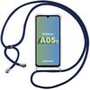 Protective Case - BOOLING - for Samsung Galaxy A05s - Flexible - Transparent - Navy Blue Lanyard