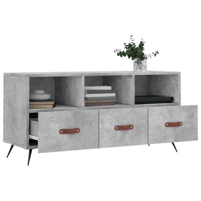 VidaXL TV Stand Concrete Grey 102x36x50 Cm Engineered Wood 829008