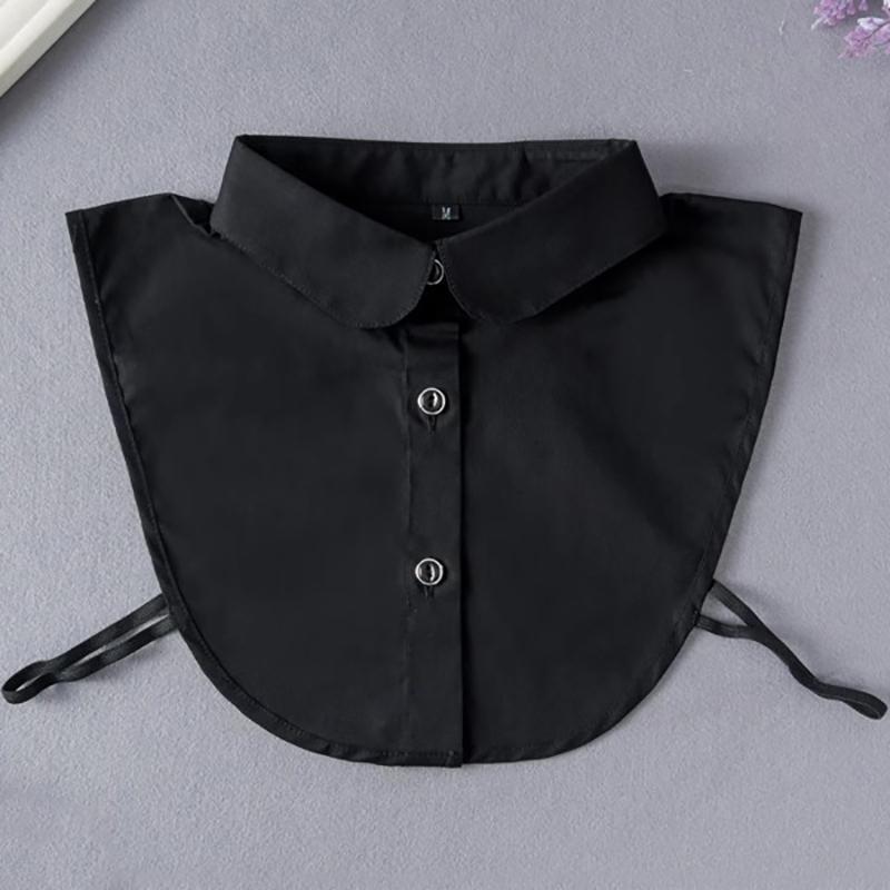 Fake Collar For Shirt Detachable Collars Solid Shirt Lapel Blouse Top Men Women Black White Clothes Shirt Accessories Dropship