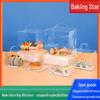 Transparent White Cardboard Tray with PET Plastic for Cake, Biscuit, Candy, Baking, and Chocolate Snowflake Crisp.