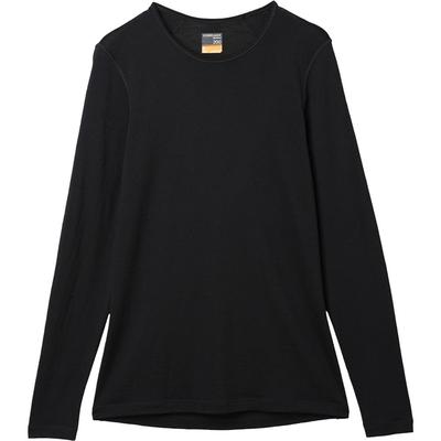 Футболка с длинным рукавом, выкройка и пошив, W 200 Oasis LS Crewe, черная, S [Ice Breaker], женская