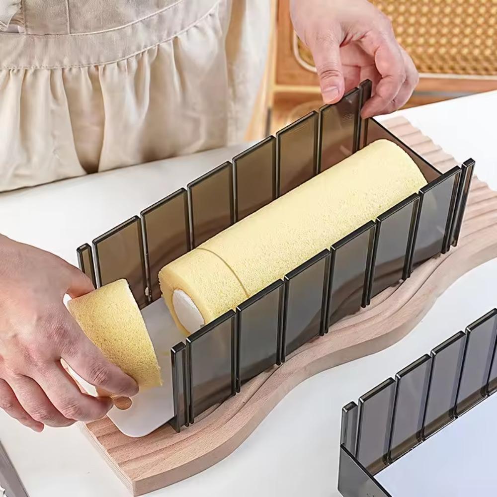 Plastic Swiss Roll Cutting Mold Accurate Cake Division Moulds Household Cake Roll Cutter  Bread