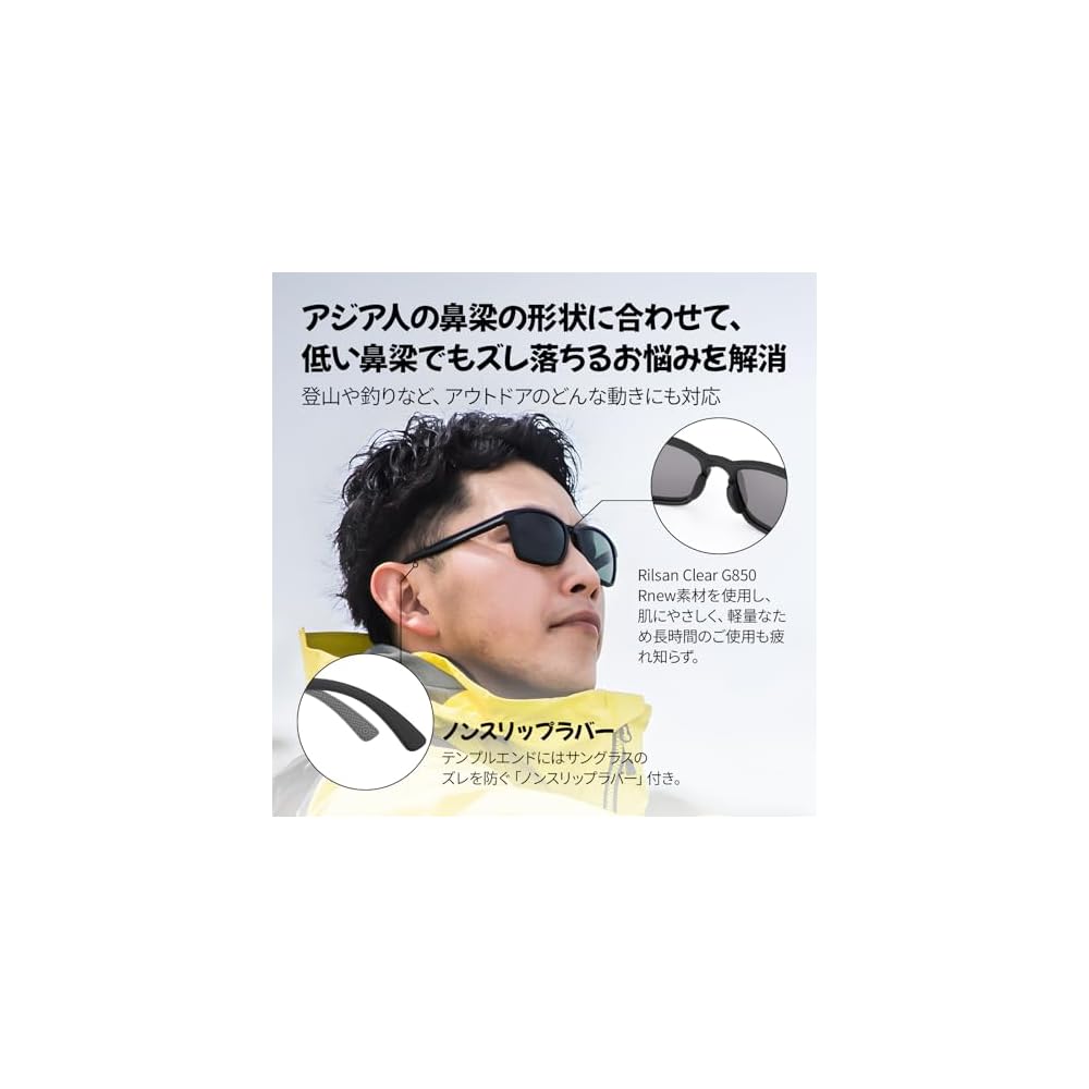 GOMEXUS J15 Polarized Sunglasses - Ideal for Fishing, Golf, Driving, Hiking, and Sailing. Features