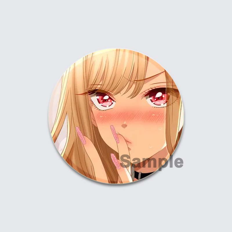 32/44/58mm Cute Cartoon My Dress Up Darling Pins Round Handmade Brooches for Backpack Cothes Accessories Anime Collection Badge Decoration