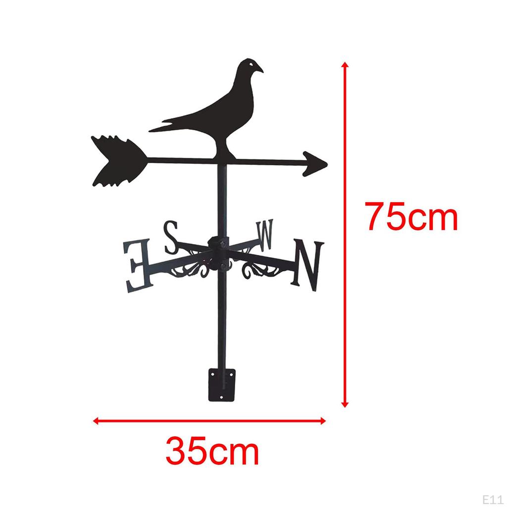 Черный флюгер из кованого железа, индикатор направления, сцена на ферме, классический флюгер для улицы
