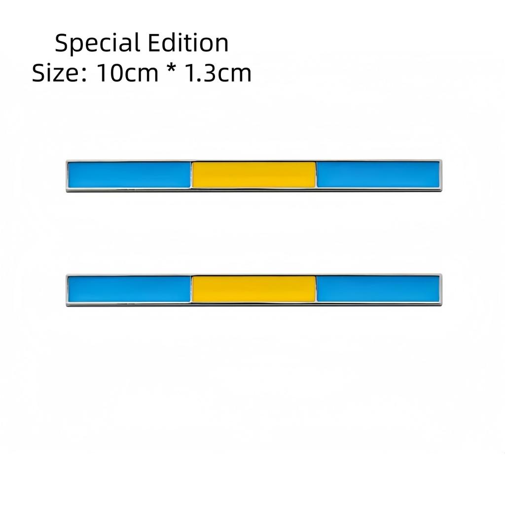 3D Metal Germany France Italy Sweden Tricolor Flag Badge Sticker Side Fender Rear Trunk Emblem Decal