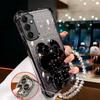 Модные браслеты Четырехугольный противоударный чехол Для Samsung A56 A36 A26 A16 A06 A55 A35 A25 A15 A05 S Чехол с держателем для зеркала для макияжа