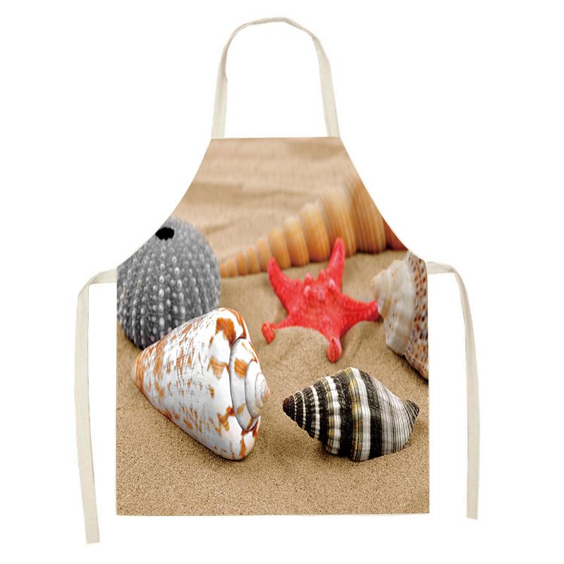 Пятновыводящий масляный фартук, гавайские морские аксессуары для выпечки Boo, богемные кухонные принадлежности, мужские и женские кухонные фартуки
