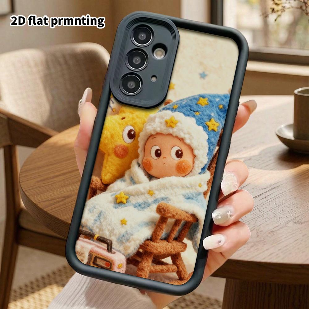 Phone Case: 2D flat, suitable for Samsung Galaxy A34 A35 M05 M06 S20 S22 S21 FE Plus 5G protective case, felt little doll, perfect Christmas and Hallo