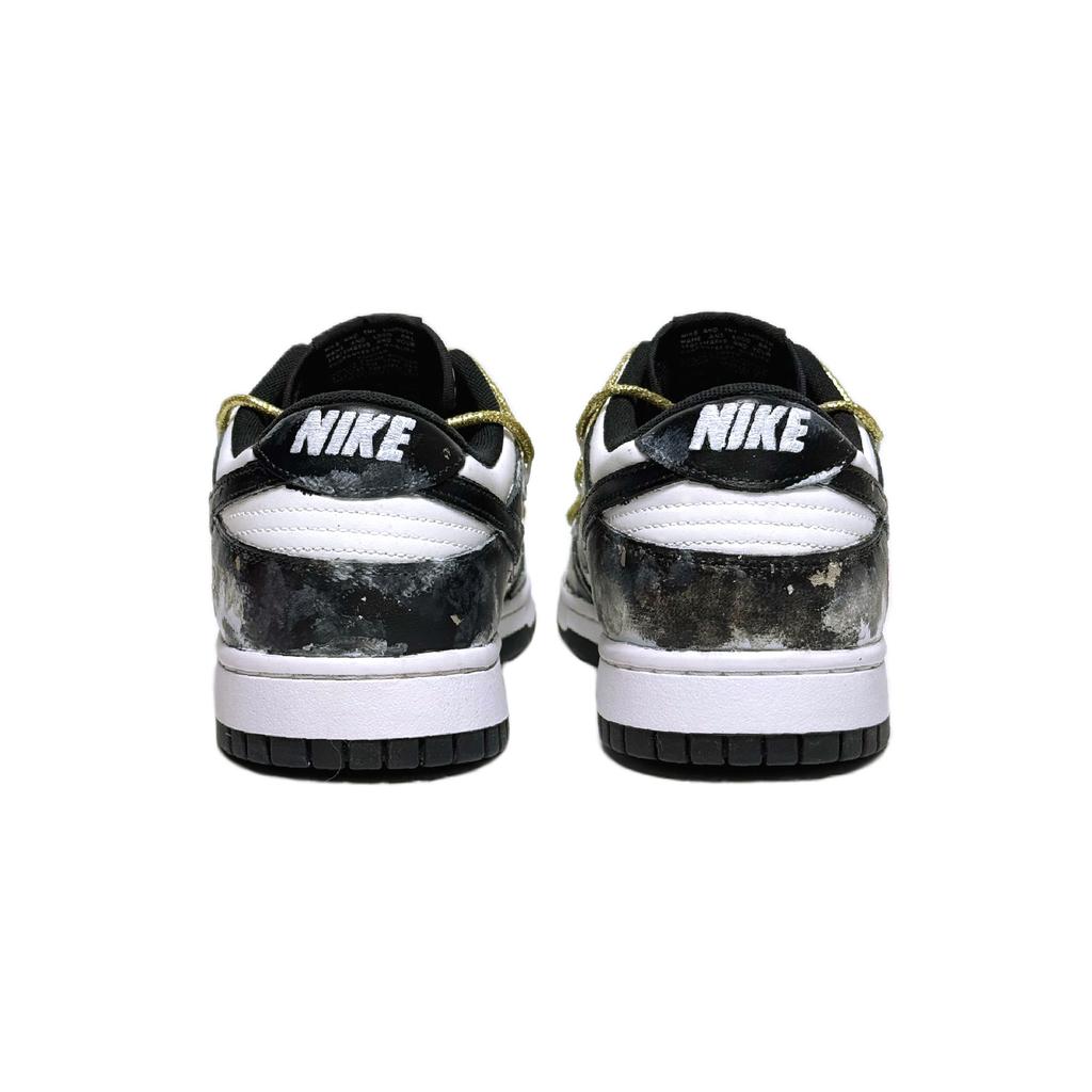 Nike Кроссовки Dunk Immediate Success Кожаные Устойчивые к истиранию Низкие Скейтбордические Унисекс Черно-белые HF5441-100(Team610-SBOX)