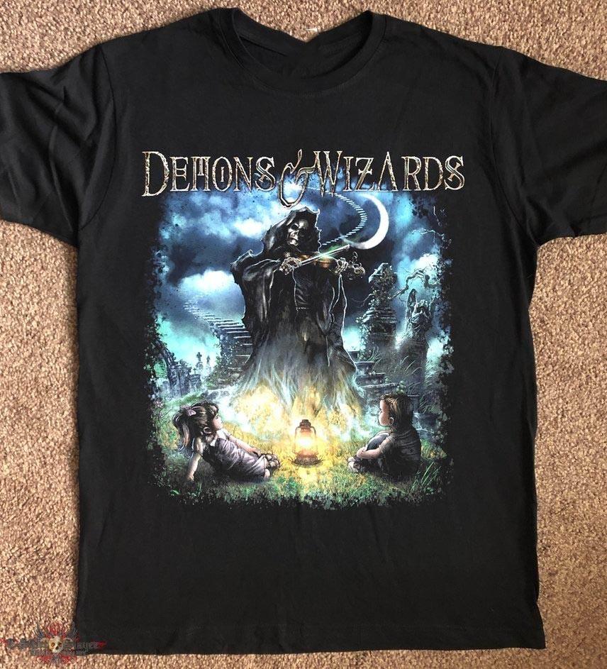 DEMONS & WIZARDS Band Album Heavy T Shirt S-5XL Cotton Black BT765 Unisex T-Shirt