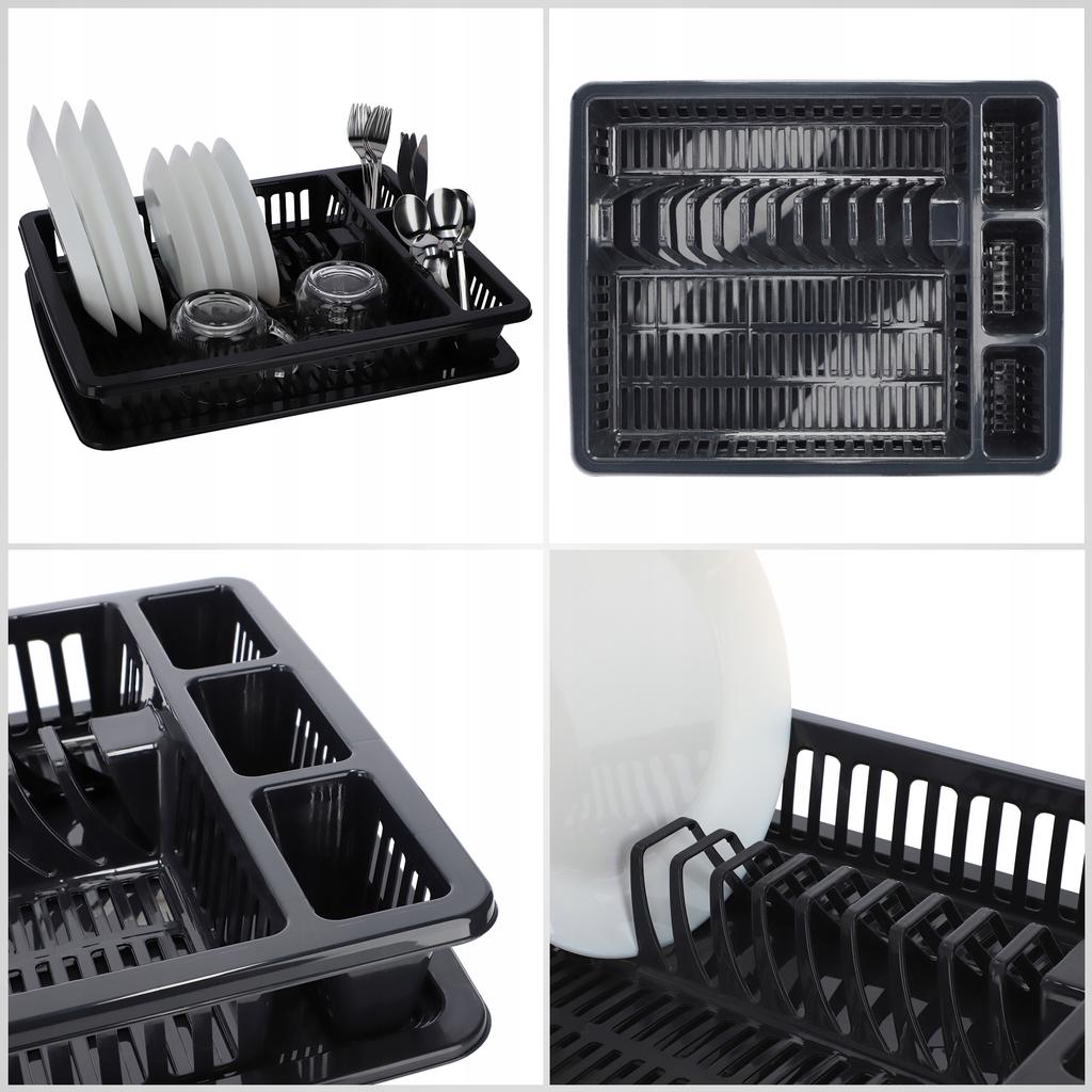 KADAX Сушилка для посуды Подставка для столовых приборов Поддон Одноуровневая