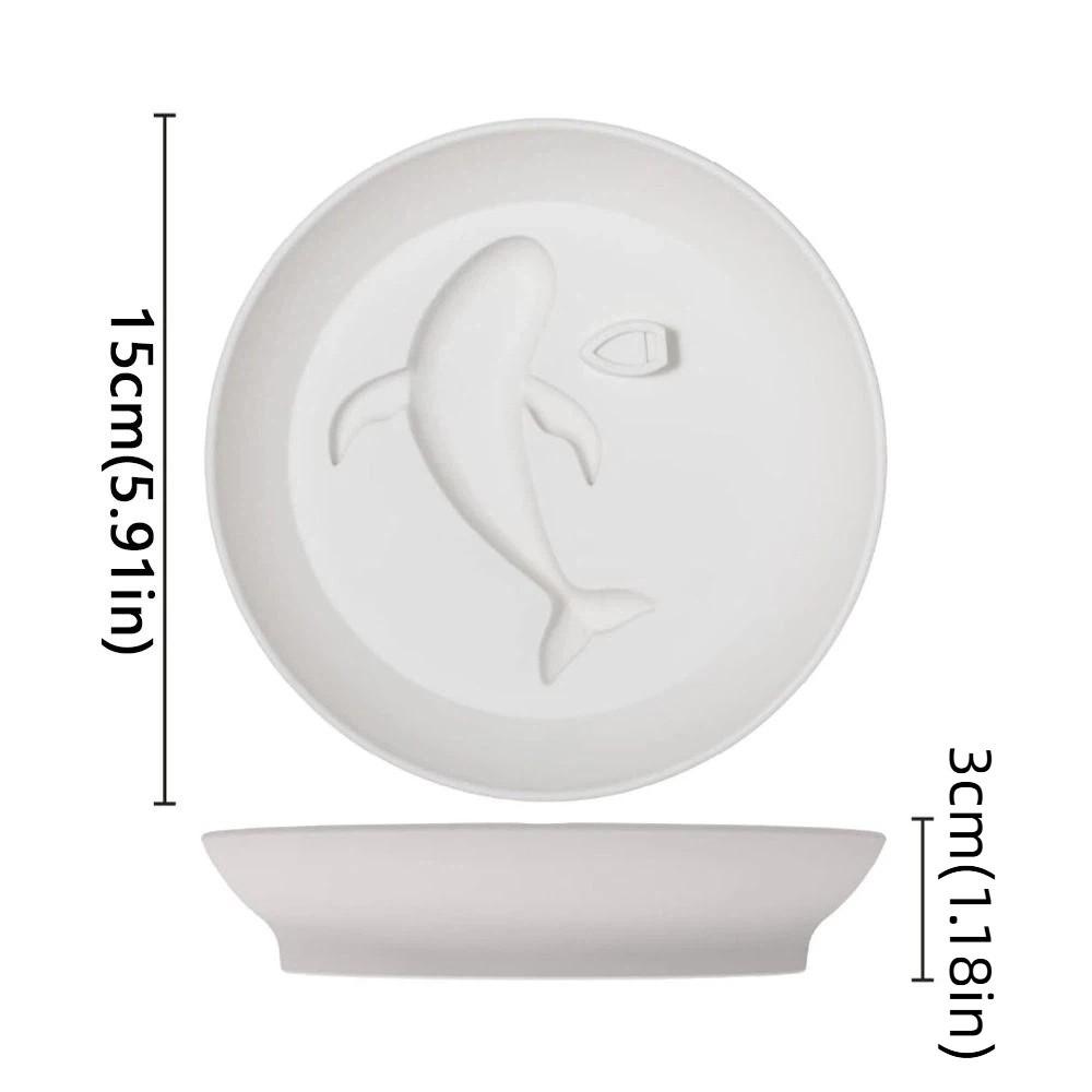 Food Grade Whale-shaped Dipping Dish Round Kitchen Condiment Plate Hotel Kitchen