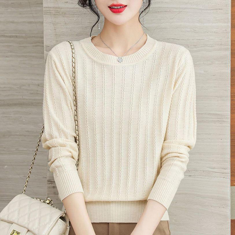 Women Sweater Long Sleeve Top Knitted Pullover O-Neck Fashion Sweater Woman Winter Solid OL Sweaters