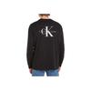 Calvin Klein Футболка с длинным рукавом и круглым вырезом с логотипом и буквами, мужские топы, черные J30J324029-BEH