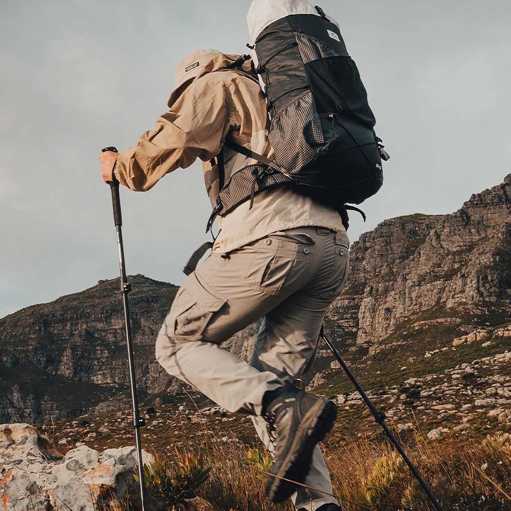 Naturehike Трекинговые палки для скалолазания Легкий алюминиевый компактный телескопический алюминиевый складной трехступенчатый (2 шт., Серый)