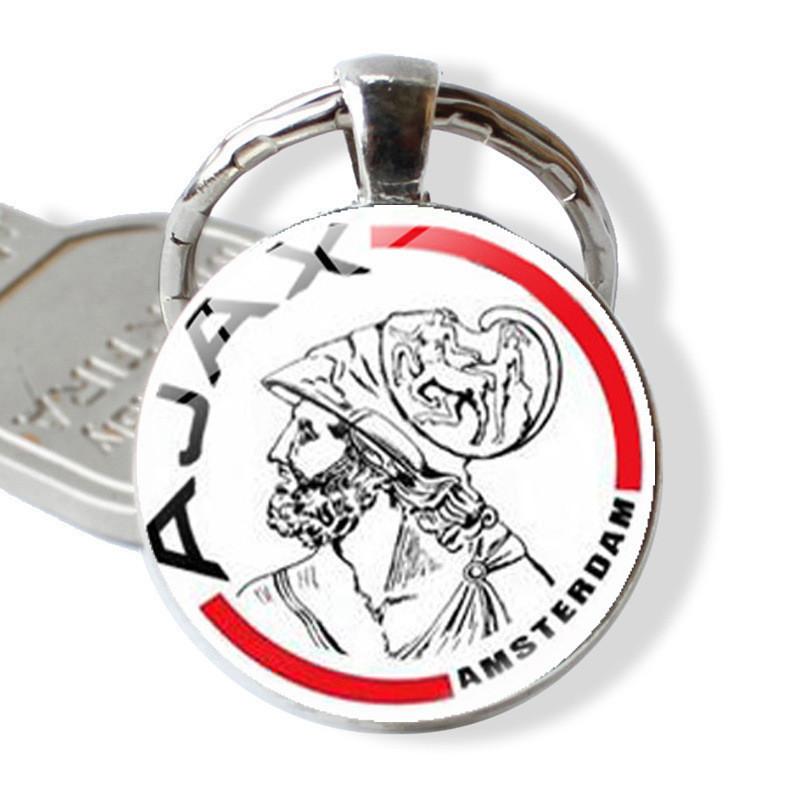 Sleek Zinc Alloy Ajax Football Club Keychain Ideal For European And American Fashion