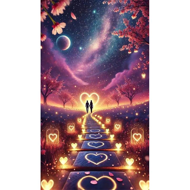 Алмазная картина Пейзаж Вышивка крестом Любовь Бабочка DIY 5D Вышивка Алмазная мозаика Большое искусство Украшение для дома