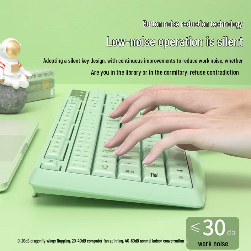 Silent Wireless Keyboard and Mouse Set