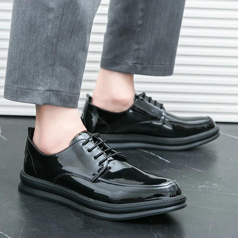 Fashion Handmade Leather Fashion Shoes Men 2024 New Men Casual Oxfords Shoes Brand Business Men's Sneakers Classic Men Shoes for Wedding