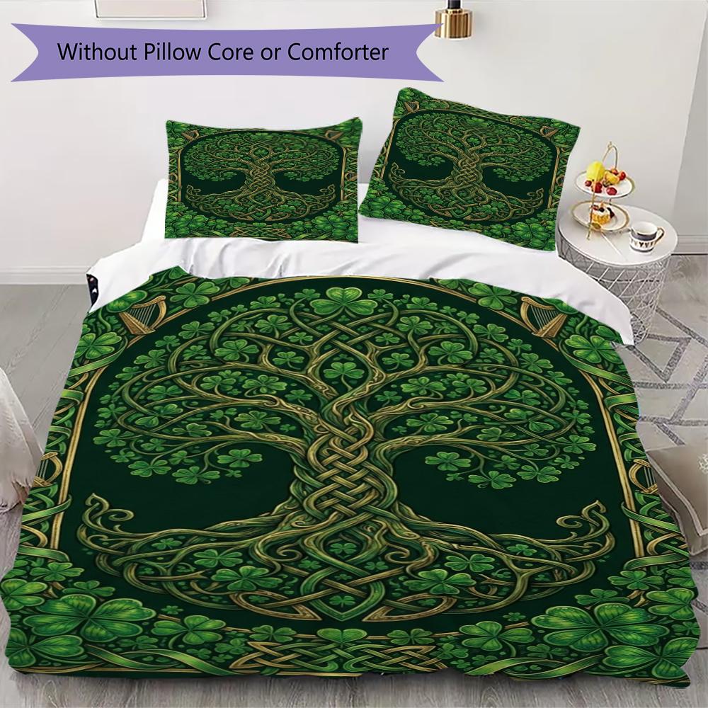 Tree of Life Pattern Bedding uilt Set uilt Cover Pillowcase Home Decoration Birthday Gift (1 * duvet cover + 2 * pillowcase without core)144