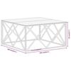 VidaXL Coffee Table Golden Stainless Steel and Tempered Glass 349978