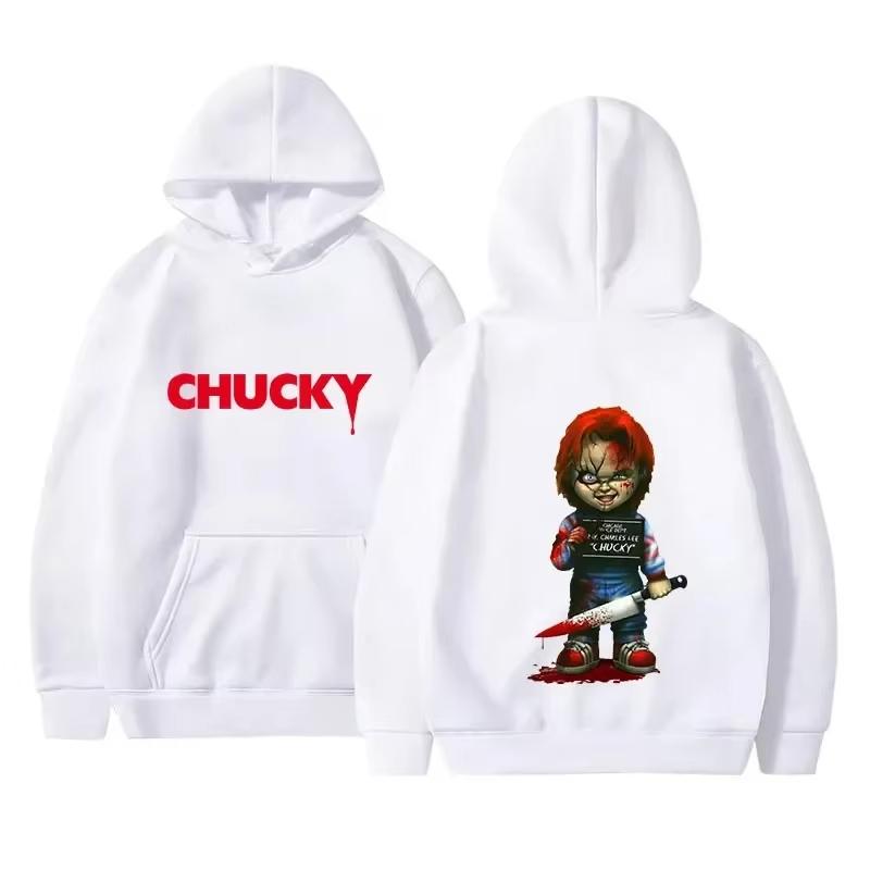 2026 Hot Sale Horror Movie Play Chucky Hoodies Harajuku Hip Hop Streetwear Men Women Autumn Winter Soft Sweatshirt Loose Cozy and Versatile