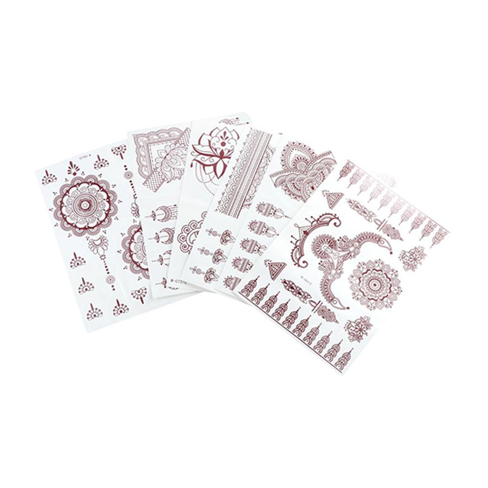 Wedding Tool Body Art Sticker Henna Tattoo Stickers Water Transfer Decals Temporary Tattoo