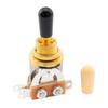 Musiclily 3-позиционный метрический тумблер короткого типа для гитары Les Paul Knob, золотой/кремовый