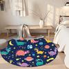 Dinosaur Round Carpet Design for Living Rooms Bedrooms Entryway Playrooms Anti-slip Round Rug Office home decor Perfect Birthday Christmas Gift Idea