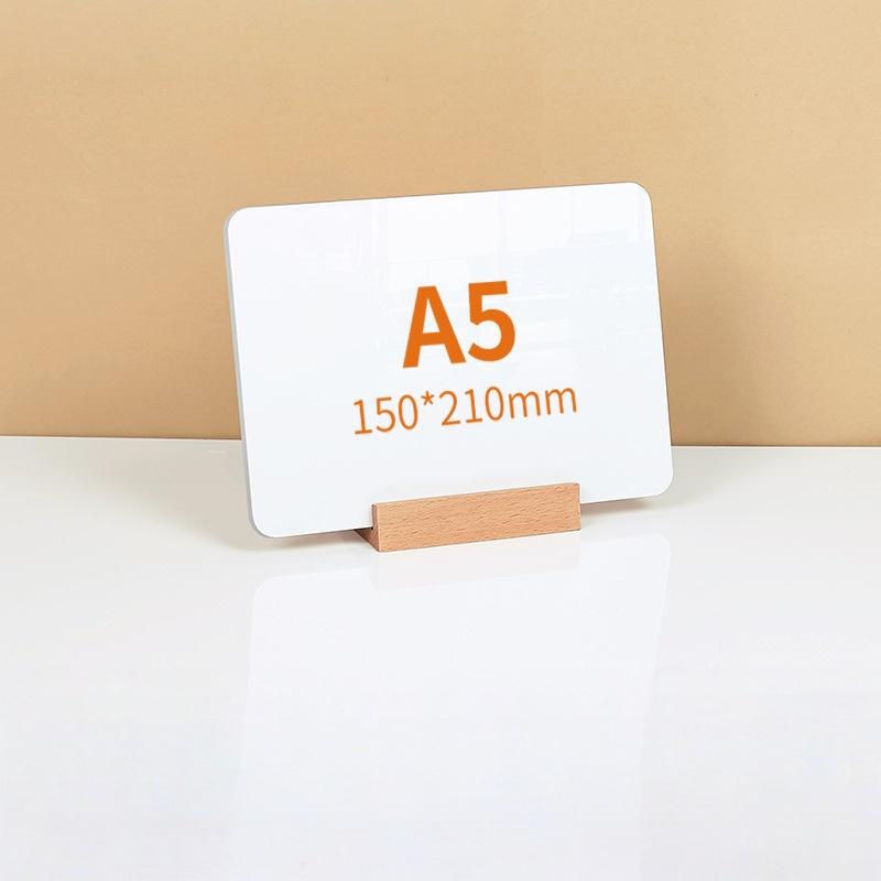 Writable Acrylic Sign Reusable Erasable Table Tent Menu Board Custom Display Holder for Restaurant Cafe Bar Bakery Hotel