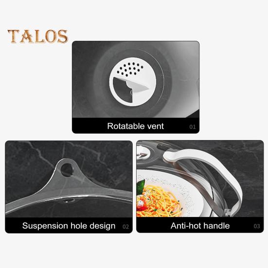 Крышка от брызг в микроволновой печи, термостойкая крышка от брызг, не содержащая бисфенол А, прозрачная крышка с регулируемым вентиляционным отверстием и ненагревающимися ручками, защита от брызг пищи