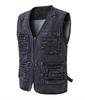 XL-5XL Плюс Размер Мужская Джинсовая Куртка Повседневное Пальто Много Карманов Жилет Без Рукавов Весна Осень Портативный Свободный Жилет Мужская Одежда