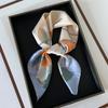 Satin Printed Square Scarf Silk Scarf for Women National Style Floral Scarf Thin Neck Protection Versatile Professional Stewardess Scarf