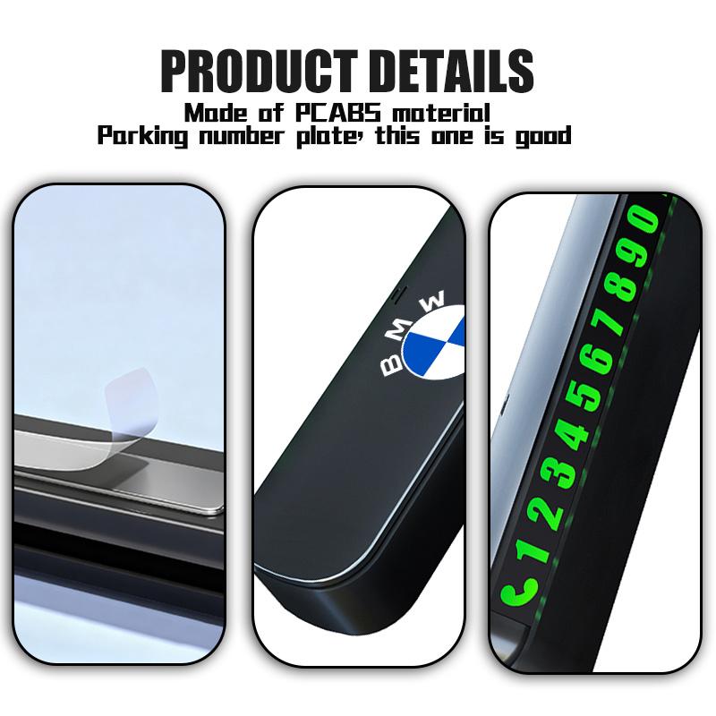 For BMW Car Temporary Parking Card Phone Number Plate Accessories M Performance E36 E46 E60 E90 E91 E92 E93 F30 F20