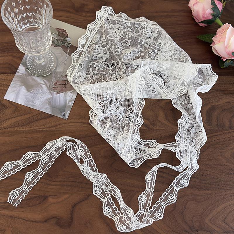 Triangle Short Skirt Half Skirt Butt Curtain Skirt Lace Trim Small Apron Soft Lace Stacked Fashion Spring Headscarf Accessories