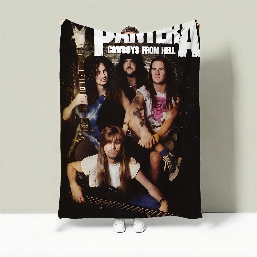 Band P-Pantera Throw Lightweight 240g Flannel Blanket Soft Skin-friendly for Summer Cooling