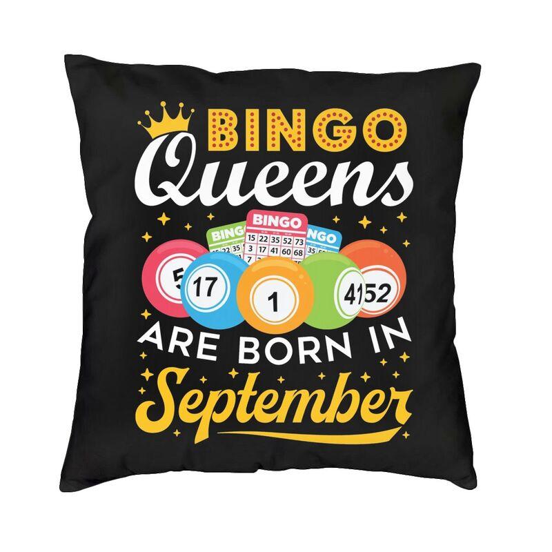 Nordic Style Bingo Queen Bingo Player Paper Game Cushion Covers xcm Velvet Pillow Case Car Square Pillowcase Home Decorative