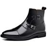 Fashion Men's Classic Retro Chelsea Boots Mens Fashion Leather Ankle Boot Men British Style Brogue Short Boots High-top Casual Shoes