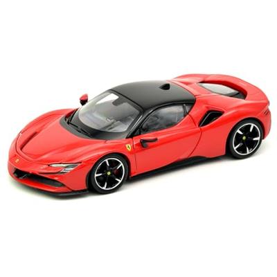 Bburago Масштаб 1/24 Ferrari SF90 Stradale Красный [Версия с открывающимся капотом] / Металлическая модель автомобиля, Готовый продукт, 18-26028(CN)