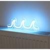 Неоновые вывески «Волна» Светло-голубые светодиодные ночники с диммируемым переключателем для детского настенного декора Питание от USB для гостиной, бара, спальни, рождественский подарок(11.8 *