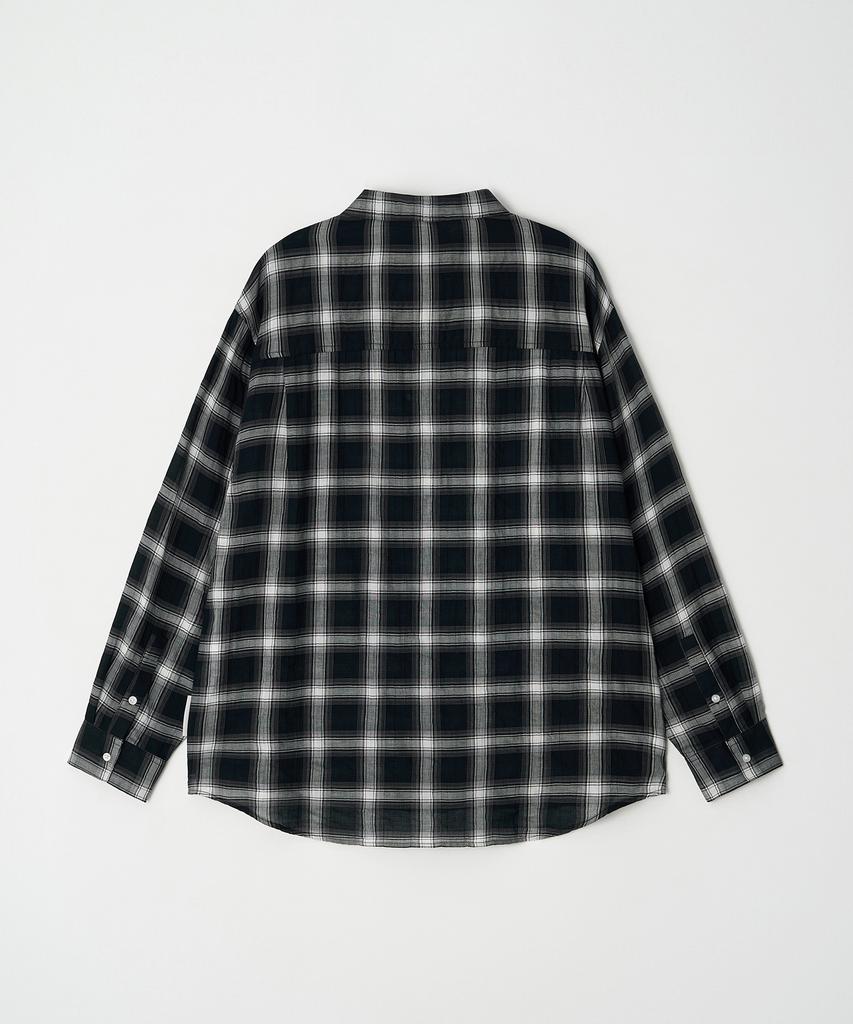 DTHIRTYONE All Day Linen-Like Check Shirt (Black)